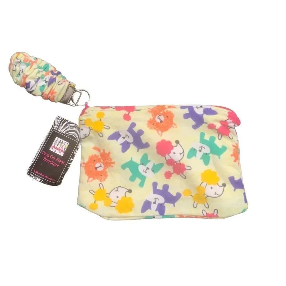 Handmade Scrunchie Keychain Wristlet Set